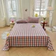 thumbnail image 3 of Juego de sábanas con estampado de cuadros blancos y negros simples, 100 % algodón, transpirable y agradable para la piel, con 2 fundas de almohada, 3 of 5