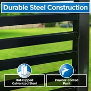 ALEKO Milan Style Dual Swing Galvanized Steel Driveway Gate 16 feet Black