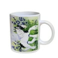 thumbnail image 1 of KuzmarK Coffee Cup Mug Pearl Iridescent White - Piebald Gypsy Cob with Lilacs and Violets Horse Art by Denise Every, 1 of 2