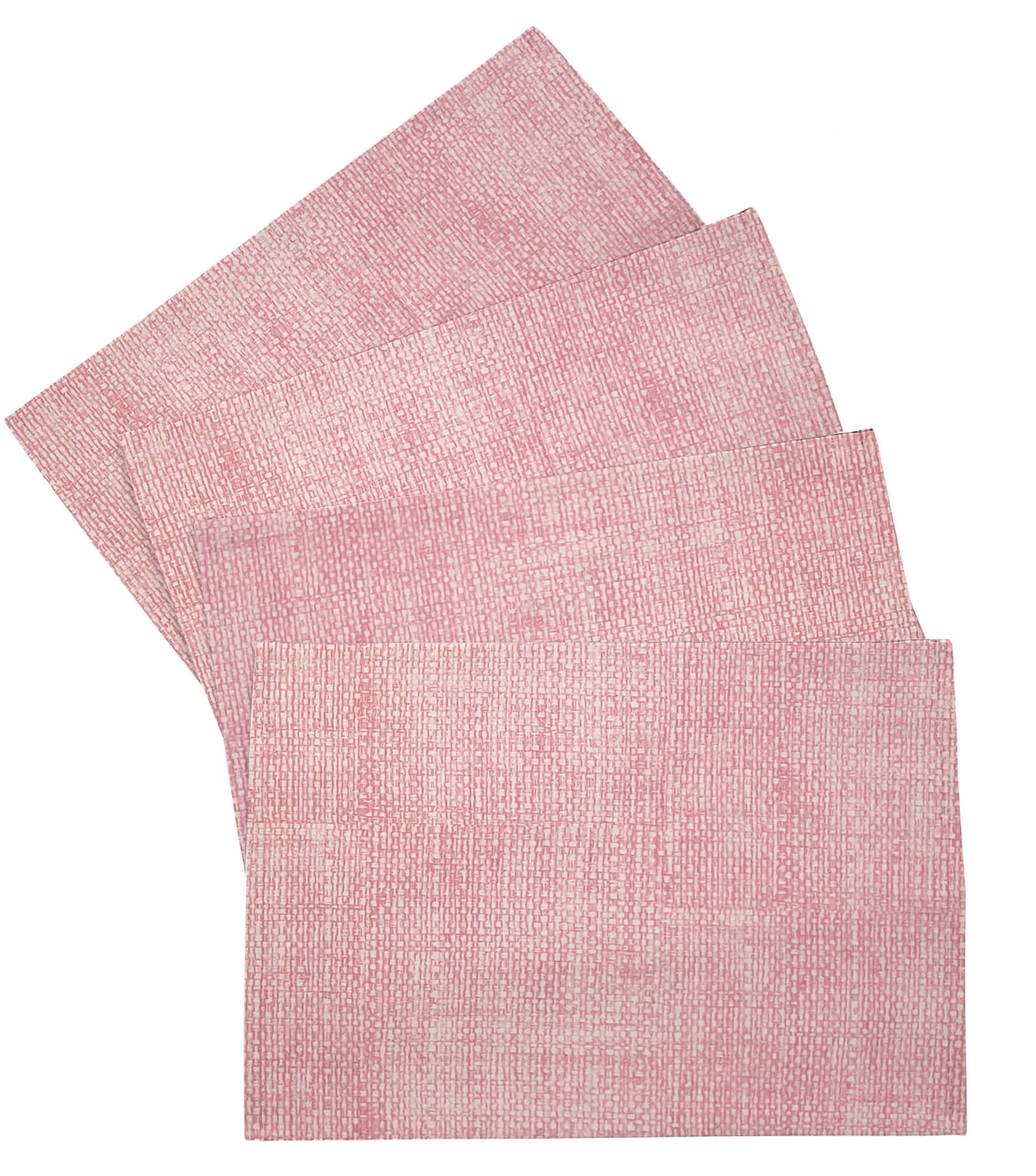 Faux Burlap Placemats by Penny's Needful Things (Rectangle - Set of 2) (Salmon Pink)