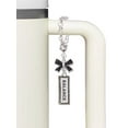 thumbnail image 3 of Delight Jewelry Silvertone Balance - Silvertone Bow Charm Accessory for Tumblers and Thermal Cups, 3 of 4
