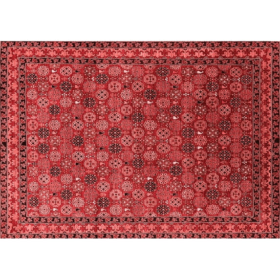 Ahgly Company Indoor Rectangle Oriental Red Industrial Area Rugs, 6' x 9'