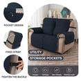 thumbnail image 5 of Y YUNHSOM Waterproof Stretch Recliner Chair Covers, Stable Washable Slipcovers Chair Protectors for Home, Kitchen, Office (Navy Blue,23 In), 5 of 7
