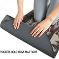 thumbnail image 3 of Brown Geometric and Bear Pattern Hot Yoga Mat Towel Non Slip for Hot Yoga - Quick-Drying Yoga Mat Cover with 4 Corner Pockets with Travel Bag - Hot Yoga Towel Non Slip 70"x26", 3 of 6