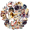 thumbnail image 2 of Retro Music Theme Stickers, Waterproof Music Theme Sticker for Water Bottle Laptop Phone Cases Planner Skateboard Luggage Helmet Party Favor Decor, Ideal for Adults Teens Teacher Rewards, 2 of 8