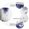 thumbnail image 5 of Shower Curtain Bathroom Set Blue Gradient Flower on White Waterproof Fabric Shower Curtains with Grommets&Hooks Abstract Floral Privacy Bath Curtain for Bathtub 60x72in, 5 of 7