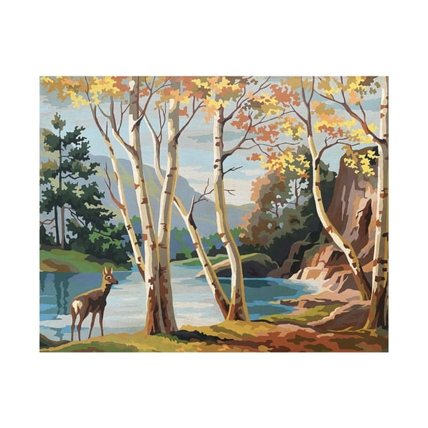 diy digital oil painting paint by paint by numbers for adults print wall art flower and landscape printing digital painting digital printing 15 7x19 6 inches 40x51cm frameless walmart com