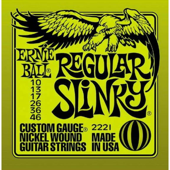 Ernie Ball Electric Guitar Nickel Plated Steel Slinky Wound Strings, 4.50 in