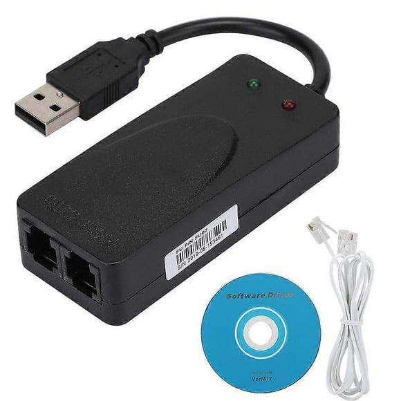Pilote de modem fax externe double port USB 2.0 56\xa0K pour Windows\xa07/8/10/XP