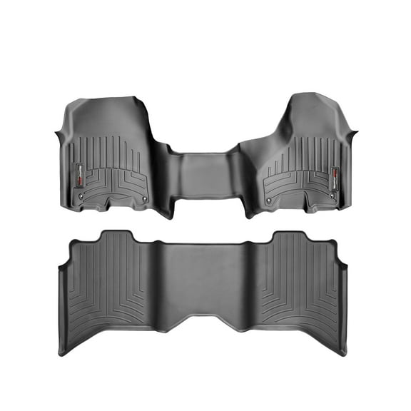 WeatherTech Custom Fit FloorLiners compatible with Ram 1500 Classic, Ram 2500/3500, Ram Truck 1500, Ram 1500, Ram Truck 1500 Classic - 1st Row Over-The-Hump & 2nd Row, Black