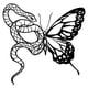 thumbnail image 3 of Decoración de pared de metal con forma de mariposa, obra de arte para exhibir, decoración del hogar, escultura de pared decorativa colgante para baño, Con serpiente, 3 of 8