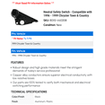 thumbnail image 2 of Neutral Safety Switch - Compatible with 1996 - 1999 Chrysler Town & Country 1997 1998, 2 of 2