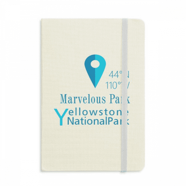 Yellowstone National Park Geography Coordinates Trave Notebook Official Fabric Hard Cover Classic Journal Diary