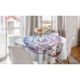 thumbnail image 1 of Galaxy Mandala Round Tablecloth, Ombre Planet Composition with the Surface Pattern of the Moon and a Planet, Circle Table Cloth Cover for Dining Room Kitchen Decoration, 60", Multicolor, by Ambesonne, 1 of 1