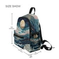 thumbnail image 3 of FORMRS School Backpack with Front Zippered Pocket 12" Elementary Student Travel Daypack, Rolling Waves, 3 of 6