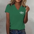 thumbnail image 2 of beishanbush Winter Sales Saving $10 Womens Short Sleeve Tops Women's Print T-Shirt,Round Neck Short Sleeve Lightweight Soft Casual Summer Under $10, 2 of 5