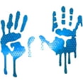 thumbnail image 2 of High Intensity Grade Reflective Bloody/Dripping Hands for Helmets, Windscreens, Rear Windows, Bumper Stickers (5 inches Height, Baby Blue), 2 of 4