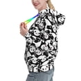 thumbnail image 2 of Daiia Seamless Pattern Cute Panda Pattern Women's Fashion Hoodies & Sweatshirts with Kangaroo Pocket Hooded Sweatshirt with Eye-catching Drawstrings-XX-Large, 2 of 7