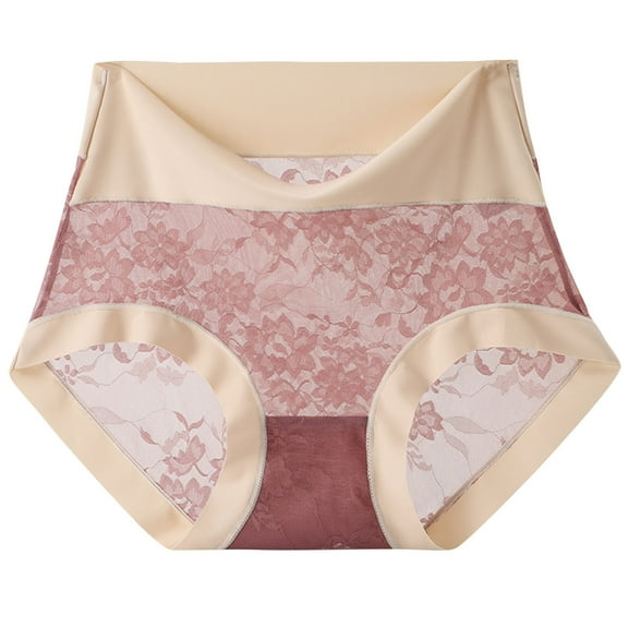 Aofany Womens Sexy Lace Underwear High Waisted Cheeky Bikini Panties Plus Size Seamless Comfy Briefs