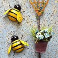 thumbnail image 5 of Escultura 3D de abeja de arte de pared de metal, decoración de pared inspiradora para colgar en interiores y exteriores, paquete de 4 Vhermosa LRWJ737, 5 of 5