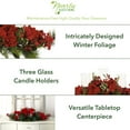 thumbnail image 5 of Nearly Natural Hydrangea Holiday Candelabrum, Red/Green, 5 of 5
