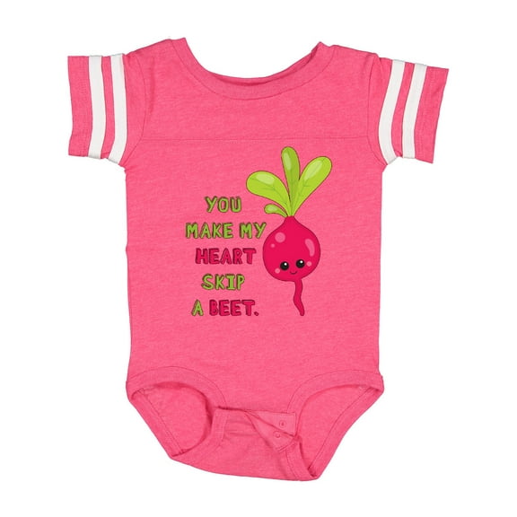 Inktastic You Make My Heart Skip a Beet Boys or Girls Baby Bodysuit