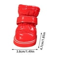thumbnail image 2 of PU Leather Dog Snow Booties - Breathable, Anti- - for Large Dogs, Winter Outdoor, Protect Paws from Snow/Ice, 2 of 7