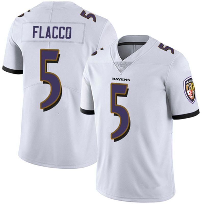 Mens Baltimore Ravens Joe Flacco Nike White Elite Jersey