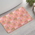 thumbnail image 2 of Pioneer Flower Floral Print Pattern Bathroom Rugs Mat, Non Slip Microfiber Bathroom Rug with Rubber Backing, Soft Mats for Bathroom Floor Tub Shower, 17"x27", 2 of 5
