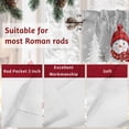 thumbnail image 7 of Red Christmas Snowman Valances for Windows, 42 x 18in, Xmas Balls Box Pine Trees Snowing Grey Rod Pocket Kitchen Valance Curtain Light Filtering Window Treatments for Living Room Bedroom, 1 Panel, 7 of 7
