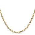 thumbnail image 2 of Auriga Fine Jewelry 14K Yellow Gold 2.5 mm Semi-Solid Figaro Chain Necklace for Women 18", 2 of 5