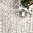 thumbnail image 2 of nuLOOM Rigo Hand Woven Farmhouse Jute Area Rug, 4' x 6' Oval, Off-white, 2 of 9