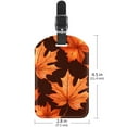 thumbnail image 6 of Square 2Pack PU Leather Maple Leaf Cruise Luggage Tag with Privacy Cover and Name ID Tag for Travel Handbags Backpacks Luggage Tags, 6 of 6