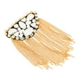 thumbnail image 3 of CIMAXIC 1Pc Metal Rhinestone Brooch Clothes Accessory Creative Tassel Shoulder Board,4.33"X2.95"X4.33", 3 of 5