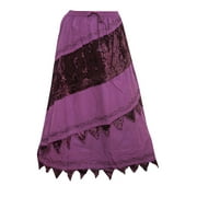 Mogul Boho Chic Women's Medieval Skirt Purple Stylish Gypsy Skirts