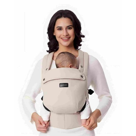 Momcozy Baby Carrier, Ergonomic Infant Carrier Backpack, Breathable Front Back Carrying Wrap Seat for Newborn Toddlers 7-44lbs, Khaki