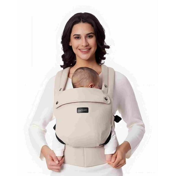 Momcozy Baby Carrier, Ergonomic Infant Carrier Backpack, Breathable Front Back Carrying Wrap Seat for Newborn Toddlers 7-44lbs, Khaki