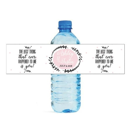 The Best Thing That Ever Happened to Me Wedding Water Bottle labels Engagement Party (Best Way To Get Labels Off Bottles)