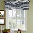 thumbnail image 5 of Black Gray Ombre Valances for Windows, Modern Abstract Moire Art Geometric Light Filtering Kitchen Curtains, Rod Pocket Window Valance Curtains for Living Room Bedroom, 60" W x 18" L, 2 Panels, 5 of 9