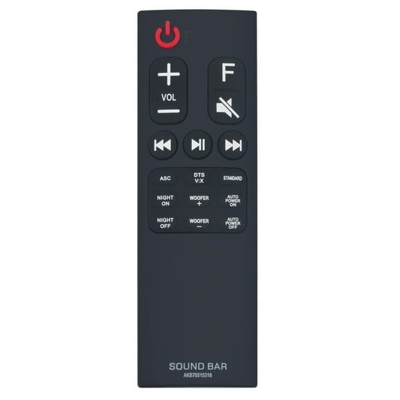 AKB75515316 Replacement Remote Control fit for LG Home Theater Soundbar SK5 SK5Y SPK5B-W Wireless Sound Bar