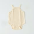 thumbnail image 2 of Baby Girl Outfits Solid Color Sleeveless Bodysuit Baby Girl Summer Clothes for Toddler Boys 12-18 Months, 2 of 4