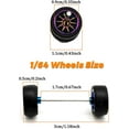 thumbnail image 5 of 1/64 Wheels and Tires,Chameleon Color for Upgrade Mainline Diecast Model Cars，Rael Rider Series,One Pack has 6 sets,Three styles and 2 sets Each style.(Chameleon wheels), 5 of 7