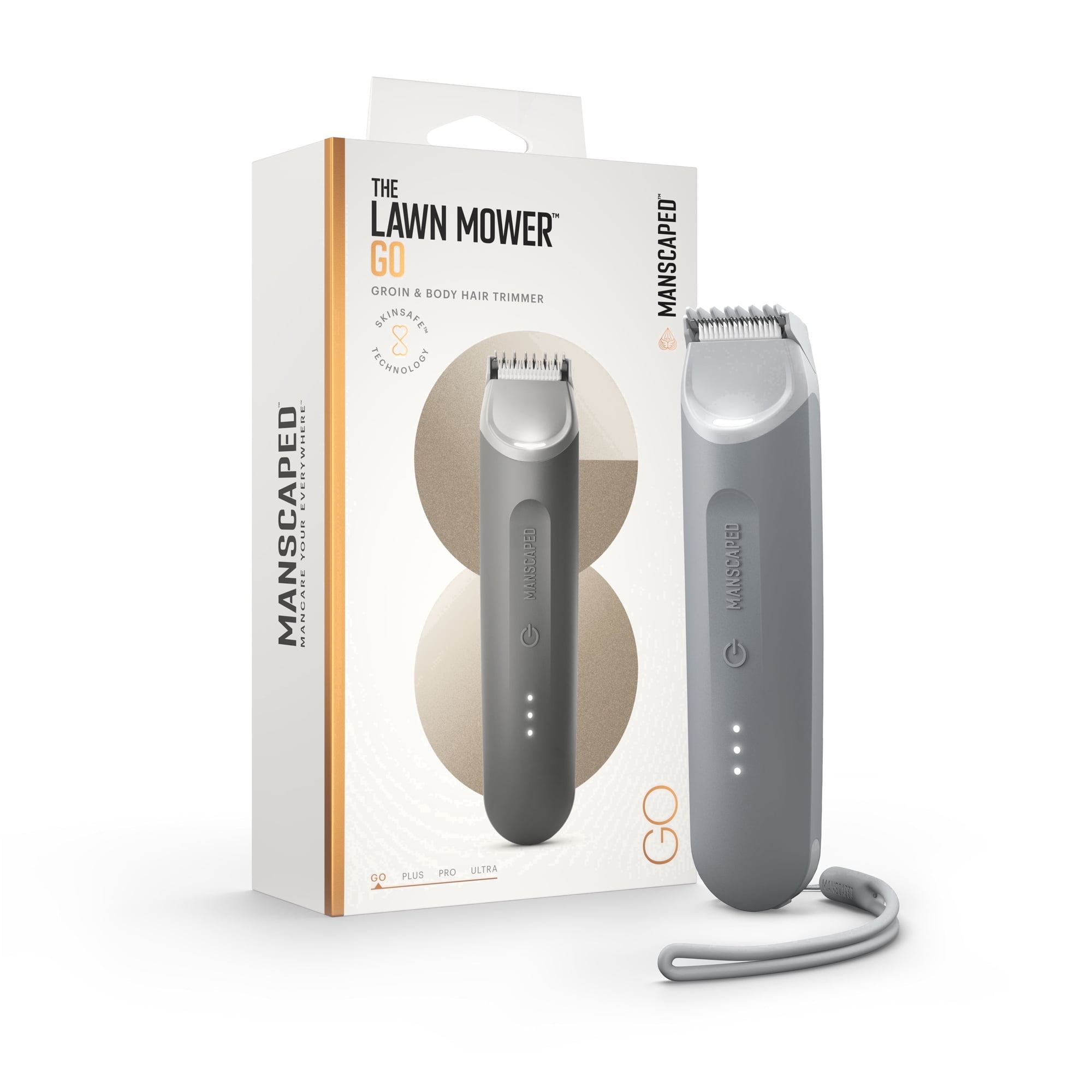 MANSCAPED® The Lawn Mower® Go Men's Electric Groin & Body Hair Trimmer, With SkinSafe® Technology, Up to 60 Minutes of Runtime