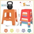 thumbnail image 2 of 5 Pack Stools for Classroom, Linor 12.9" H Stackable Colorful Nesting Plastic Stool, Backless Chairs Flexible Seating for School, Home, 2 of 8