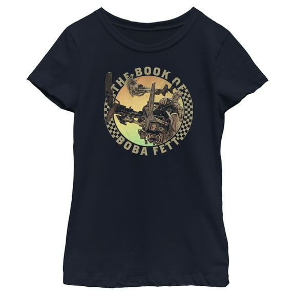 Girl's Star Wars: The Book of Boba Fett Tusken Raiders on Speeders  Graphic Tee Navy Blue X Small