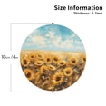 thumbnail image 2 of Yiaed Sunflower Field Bliss Print Leather Coasters for Drinks - Cup Coasters Coffee Table Kitchen Table Bar, Home & Office Gifts Handmade Drink Coasters-Round Shape, 2 of 6