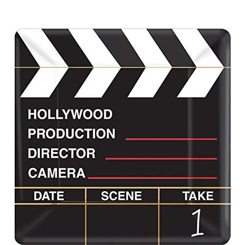 Clapboard Hollywood 7” Square Dessert Plates (18Ct)