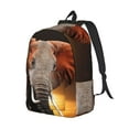 thumbnail image 2 of Balery Elephant Sunset in Kenya Vintage Canvas Backpack for Men and Women - Large Capacity, Durable Travel Laptop Bag for School, Work, Hiking, and Outdoor Activities, 2 of 7