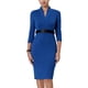 thumbnail image 1 of Vestido de tubo con cremallera y cuello de INSPIRE CHIC para mujer L azul real, 1 of 6