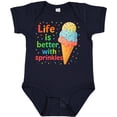 thumbnail image 3 of Inktastic Life is Better with Sprinkles Ice Cream Lover Boys or Girls Baby Bodysuit, 3 of 5